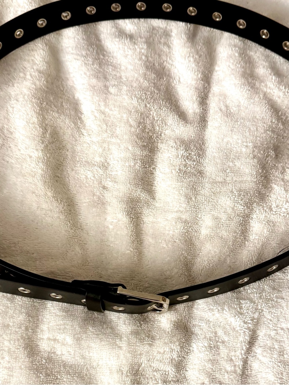 Black Grommet Detail Women’s Belt - Unbranded